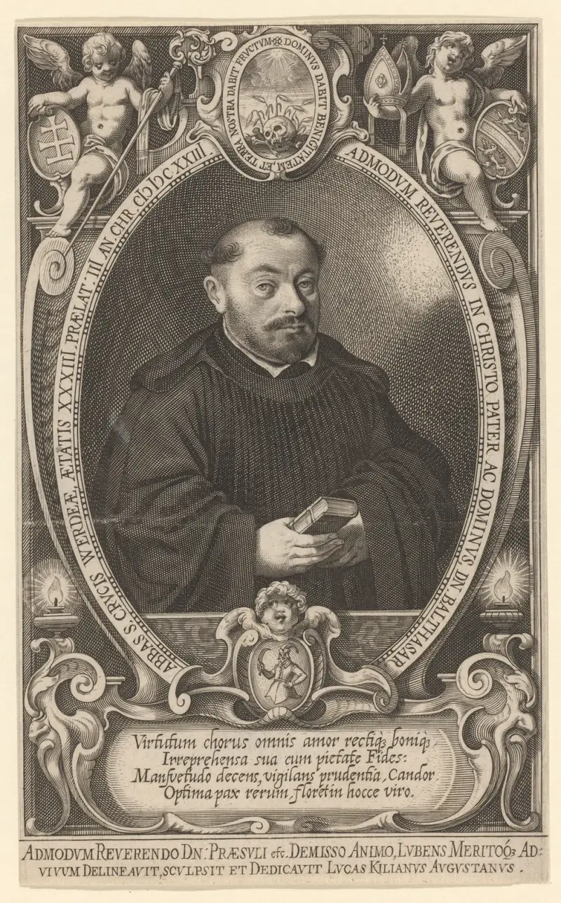 Porträt des Abtes Balthasar im Alter von 33 Jahren von Lucas Kilian