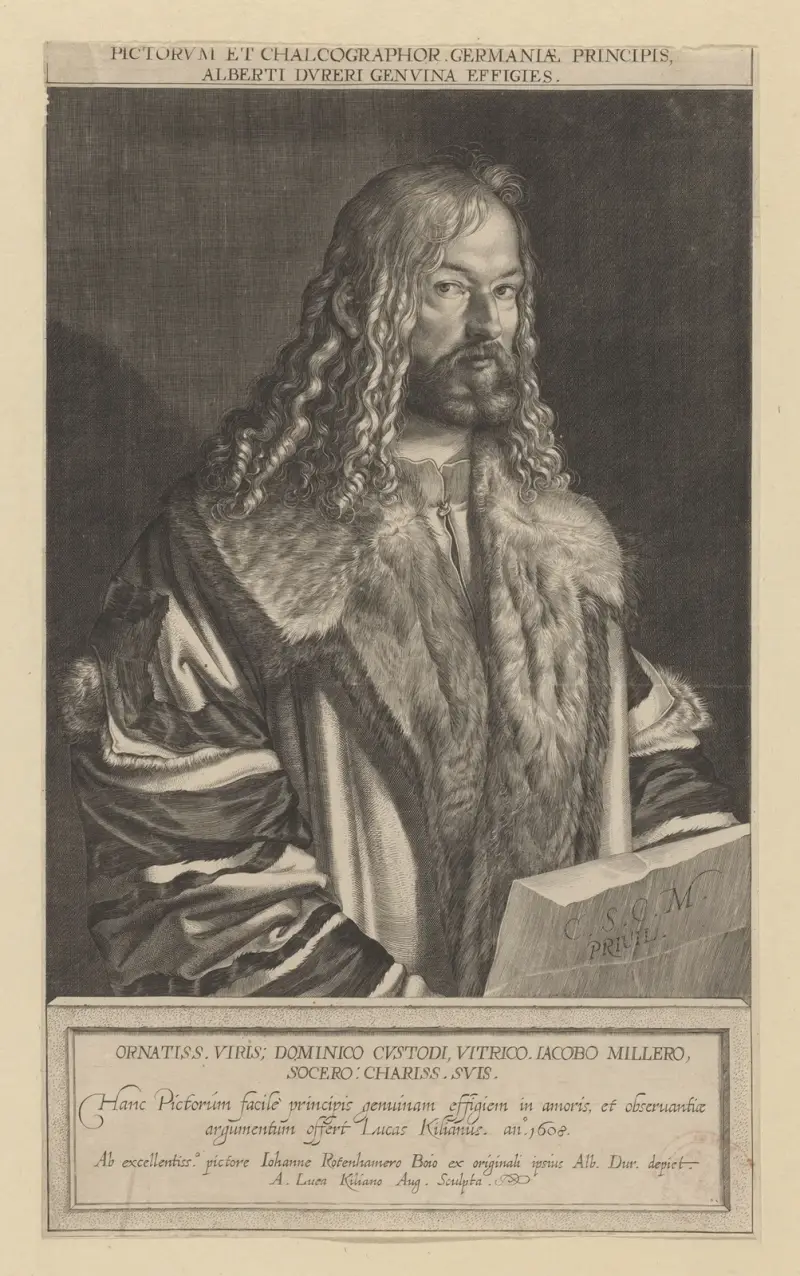 Porträtt av Albrecht Dürer av Lucas Kilian