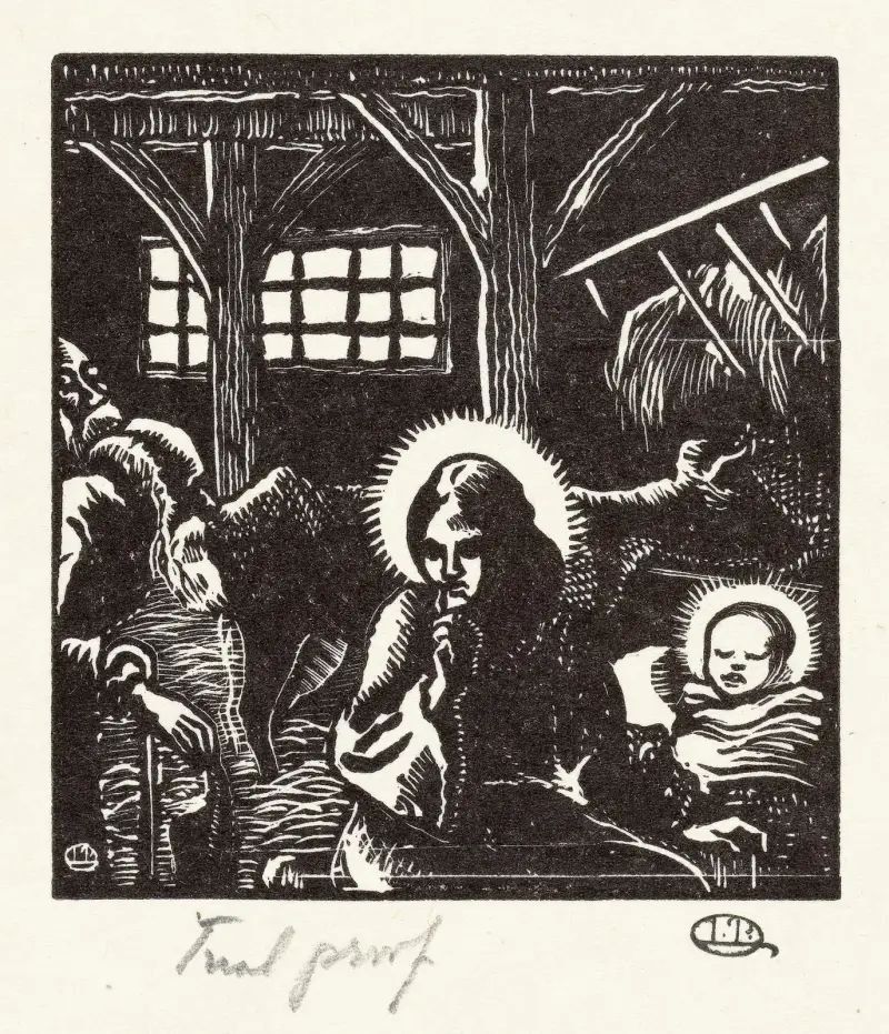 Geboorte van Christus av Lucien Pissarro