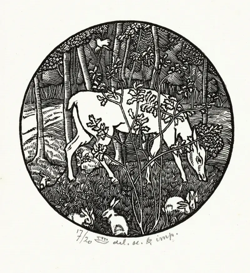 Pasoucí se jelen, Lucien Pissarro
