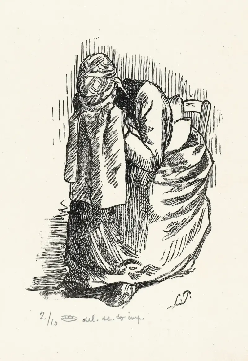 Schlafende Frau von Lucien Pissarro