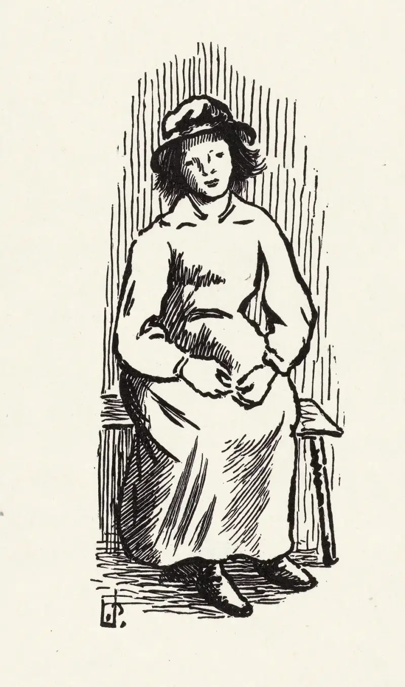 Junges Mädchen von Lucien Pissarro