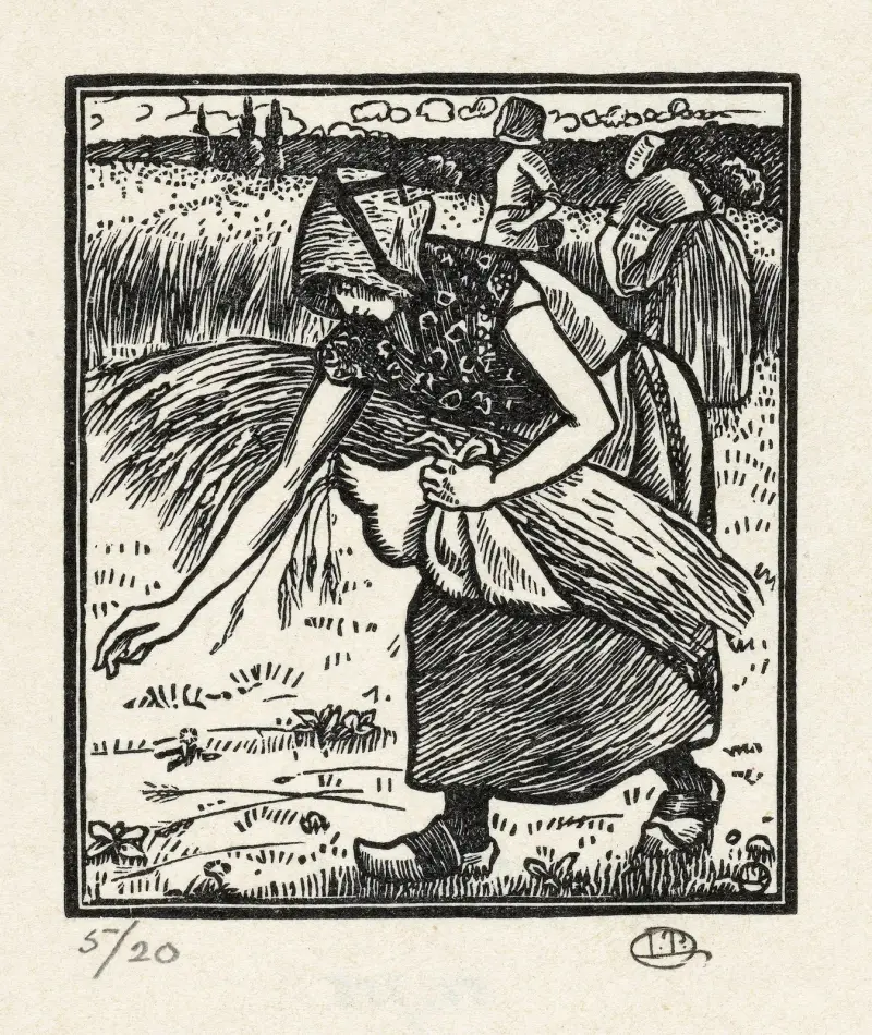 Rut samlar ax av Lucien Pissarro
