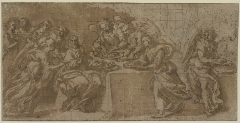 Kristi bespisning i öknen av Ludovico Carracci