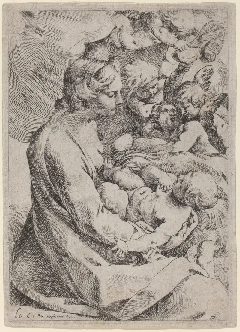 Madonnan med barnet och änglar, 1595 – nr 1 av Ludovico Carracci