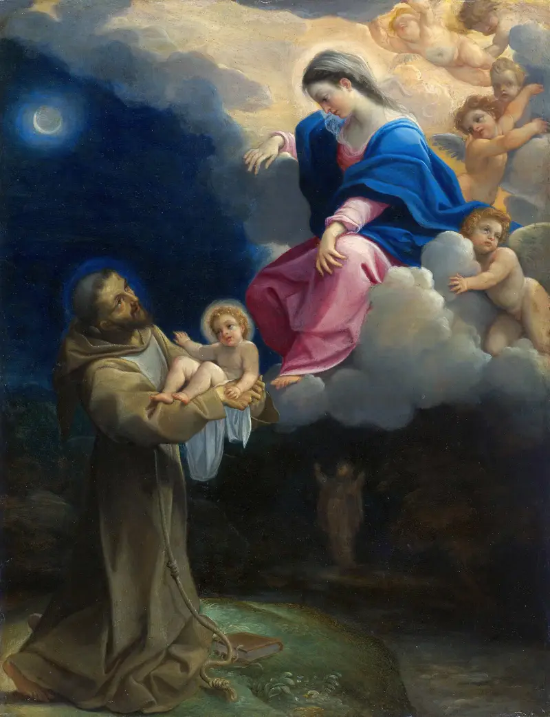 Den helige Franciskus syn av Ludovico Carracci