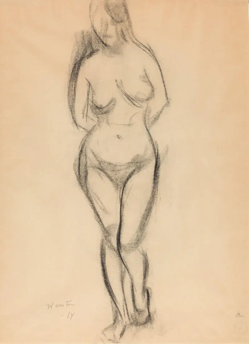 Stojící ženský akt, 1914 – Nr. 2, Ludvig Karsten