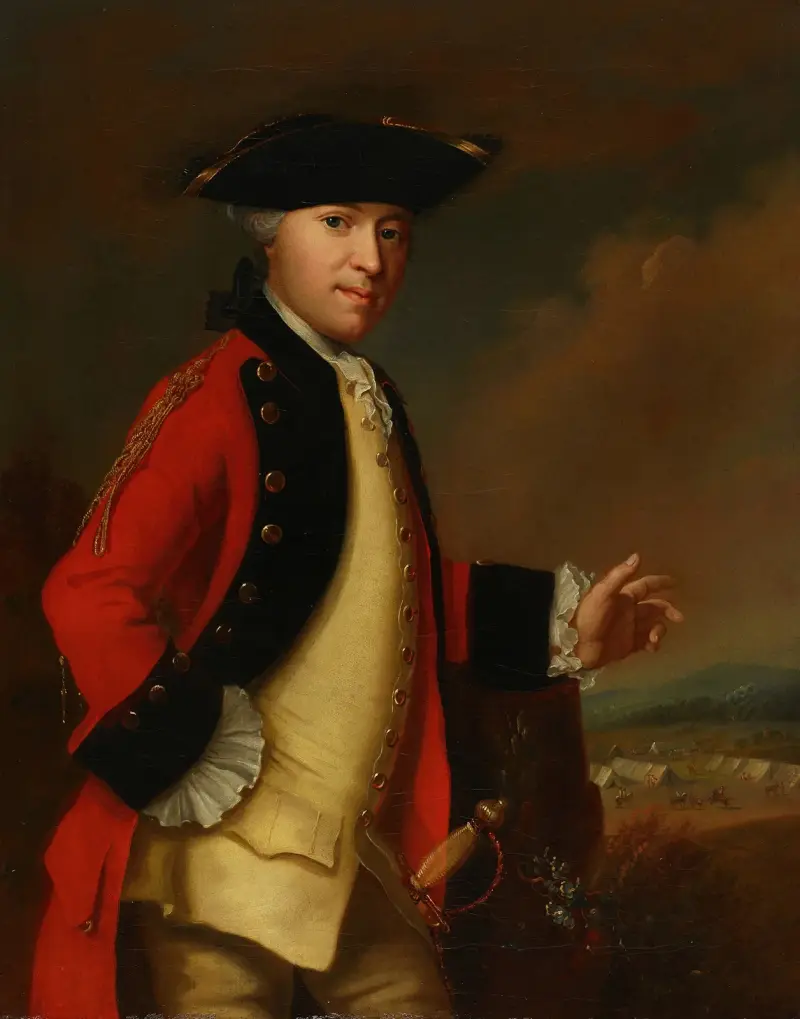 Officer vid Bernerregementet von Erlach av Johann Ludwig Aberli