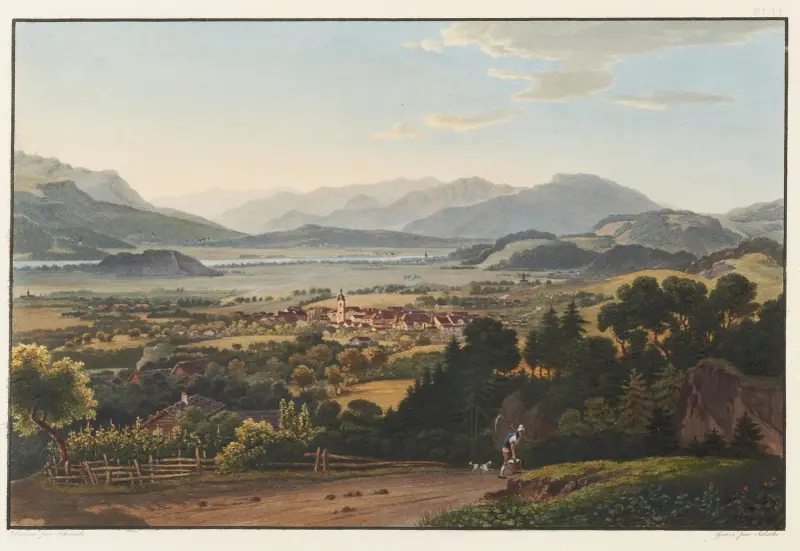 Das Städtchen Altstätten im Rheintal, Kanton St. Gallen von Johann Ludwig Bleuler