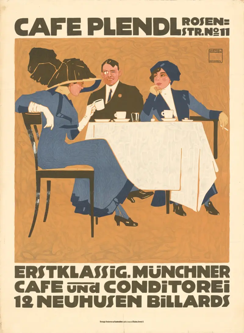Café Plendl. Münchens kafé och konditori av Ludwig Hohlwein