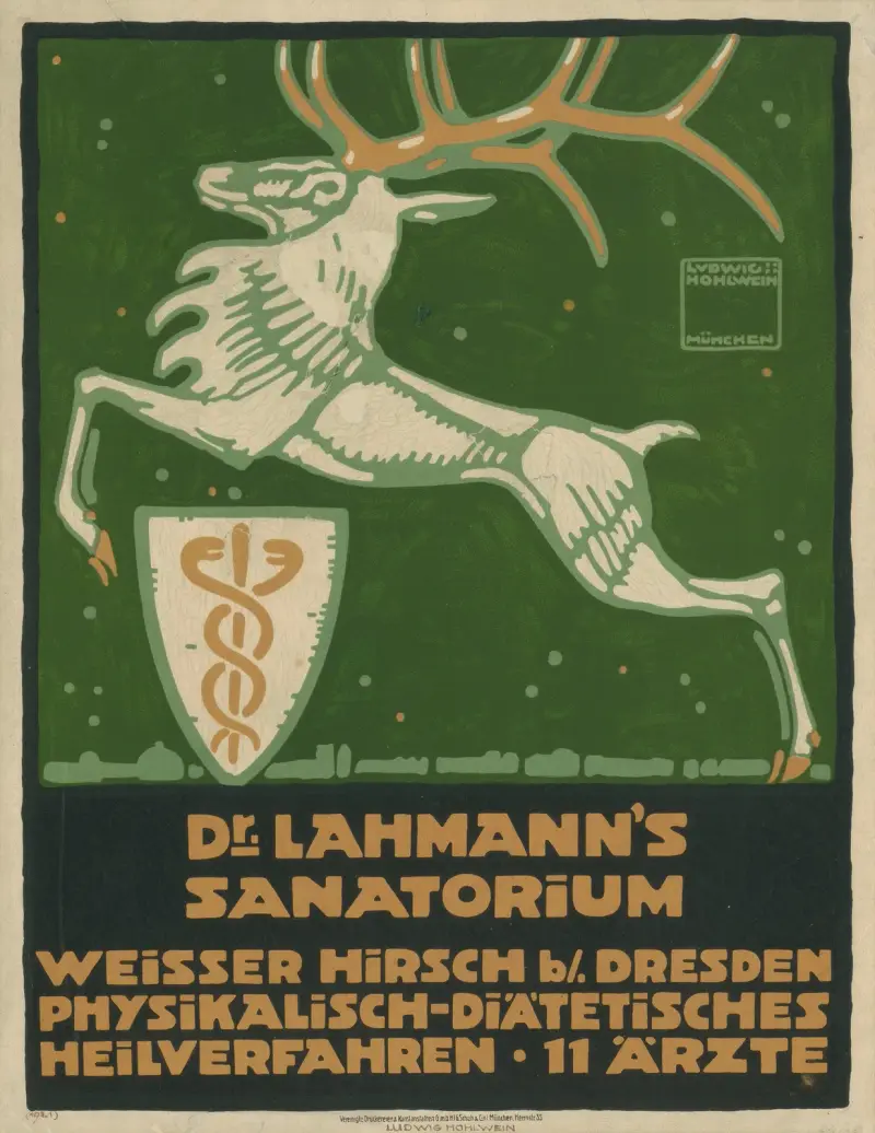Dr. Lahmanns sanatorium Weisser Hirsch Dresden av Ludwig Hohlwein