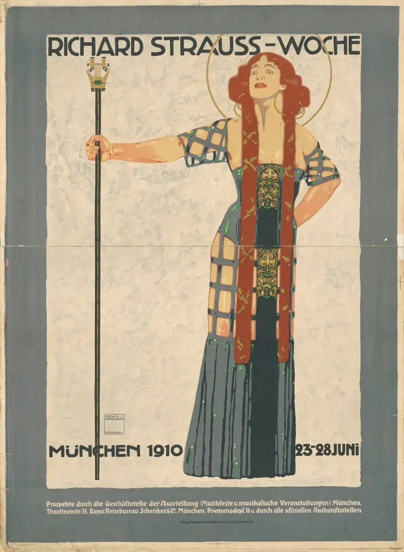 Richard-Strauss-Woche München 1910 von Ludwig Hohlwein