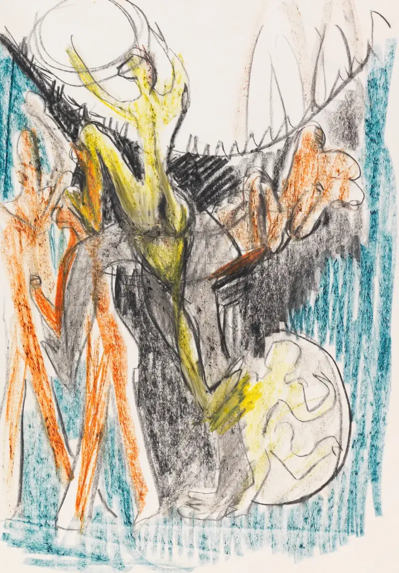 Allegorie – Der Aufstieg (Emporsteigender) av Ernst Ludwig Kirchner
