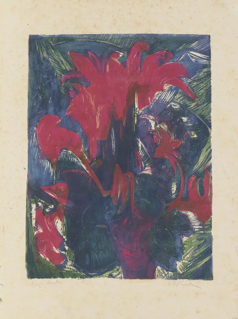 Alpenveilchen av Ernst Ludwig Kirchner