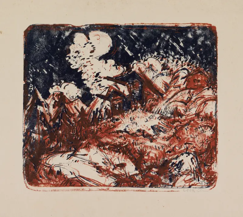 Alphütten, 1919 – nr 2 av Ernst Ludwig Kirchner