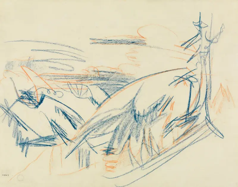 Blaurote Gebirgslandschaft von Ernst Ludwig Kirchner