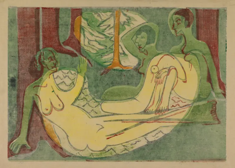 Drei Akte im Walde von Ernst Ludwig Kirchner