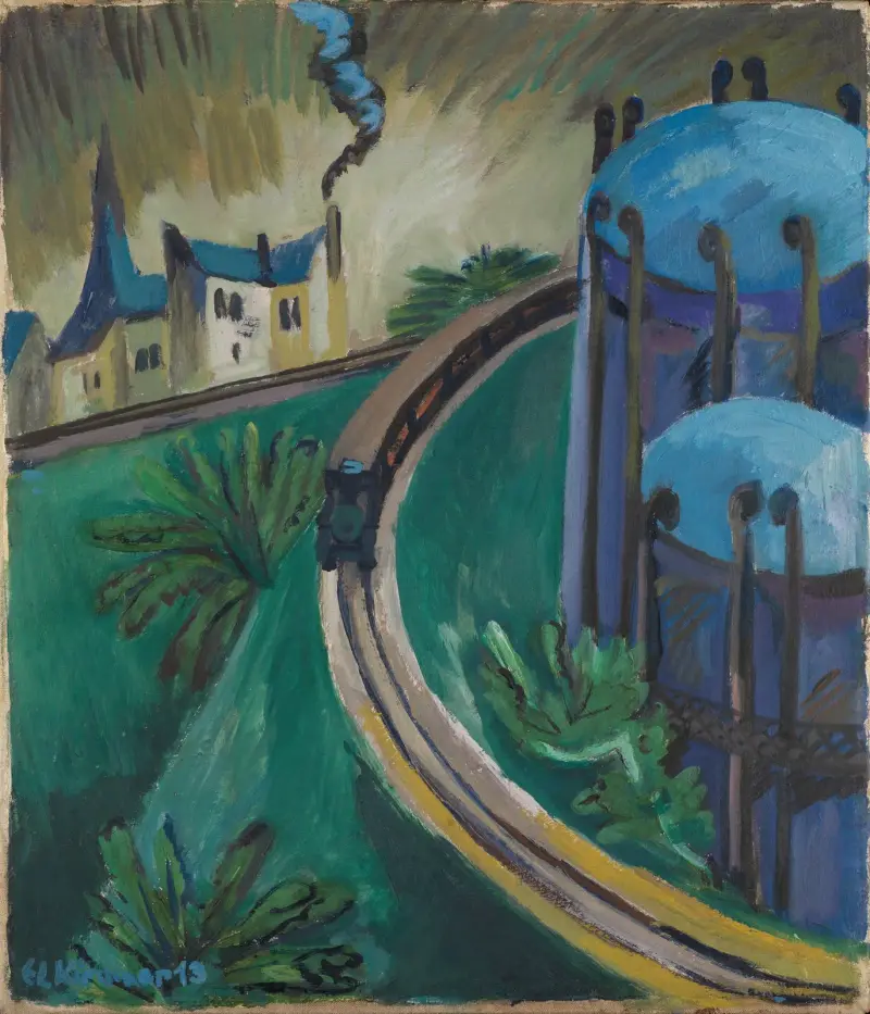 Plynojem a předměstská dráha, Ernst Ludwig Kirchner