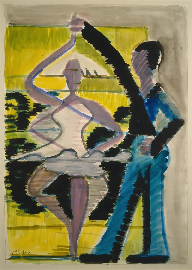 Pirouetting Dancer av Ernst Ludwig Kirchner