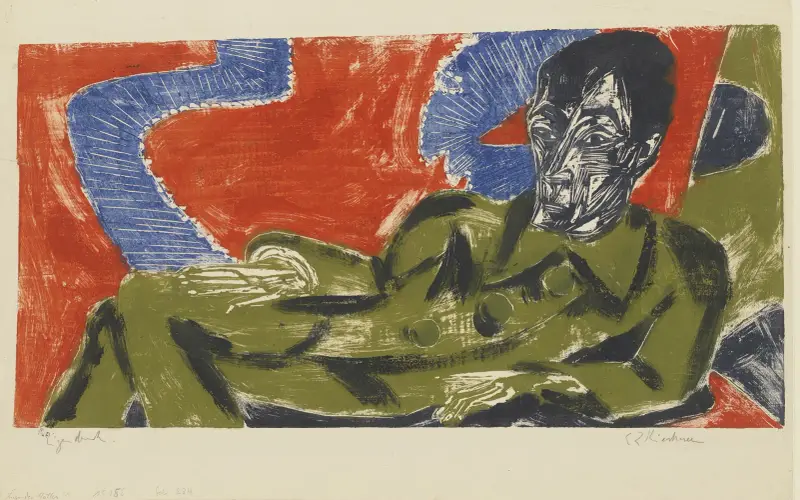 Porträt von Otto Mueller von Ernst Ludwig Kirchner