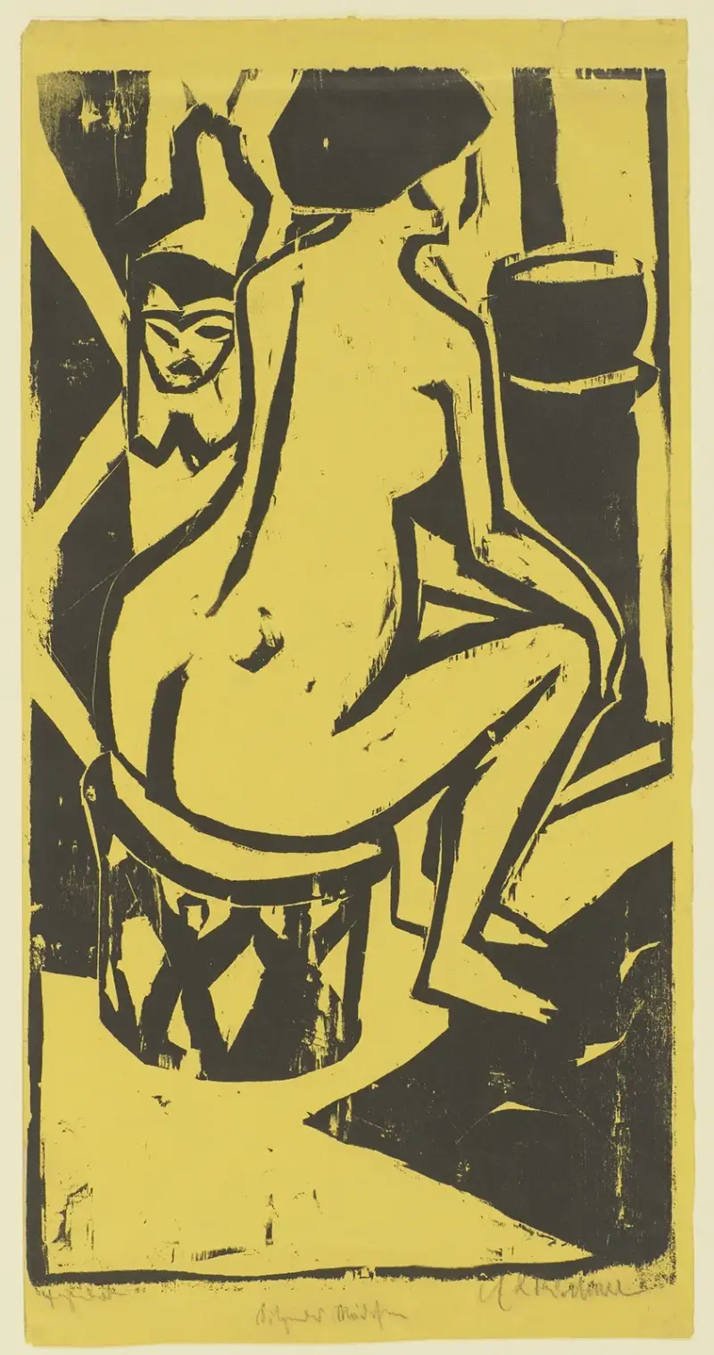 Sitzendes Mädchen av Ernst Ludwig Kirchner