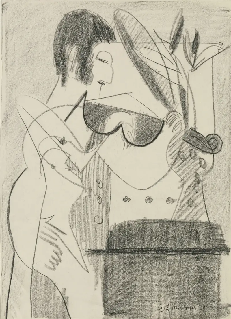 Violinistin vor Bild av Ernst Ludwig Kirchner