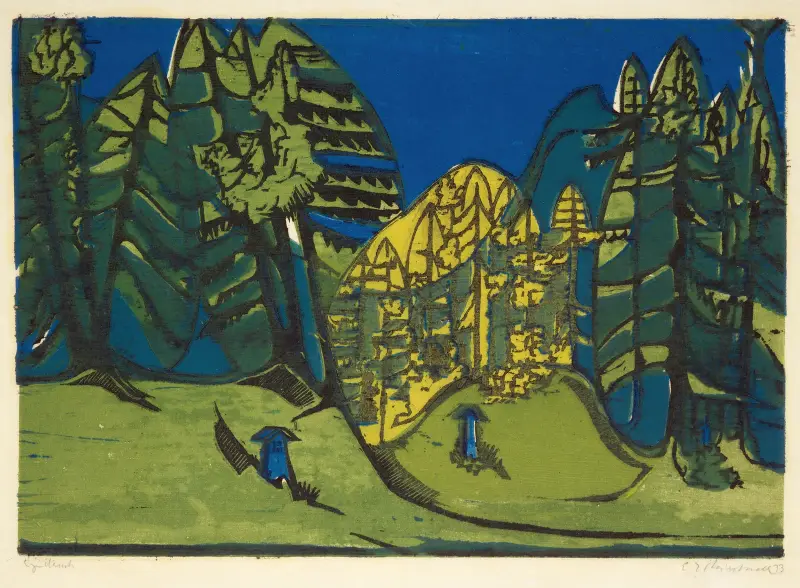 Waldfriedhof av Ernst Ludwig Kirchner