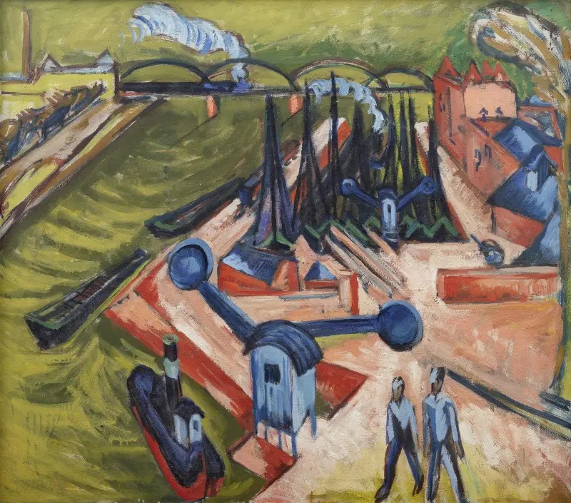 Westhafen in Frankfurt am Main von Ernst Ludwig Kirchner