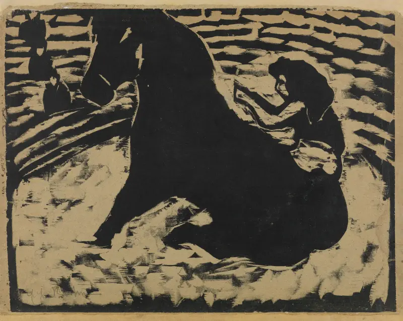 Cirkusryttarinna – artist på svart ponny av Ernst Ludwig Kirchner