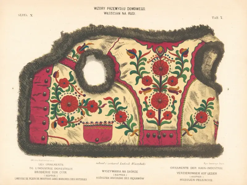 Hemslöjdens ornament – ruteniska bönders vävda täcken och mattor, plansch 8 av Ludwik Wierzbicki