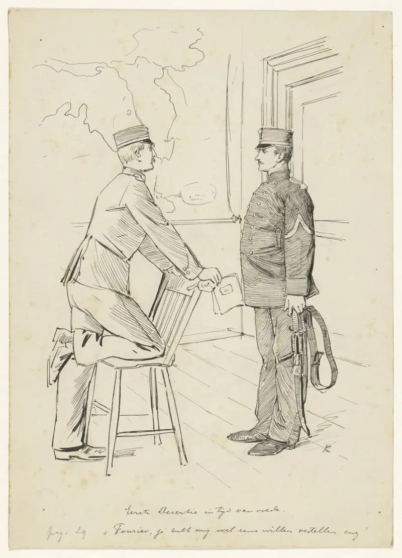 Twee militairen av Hendrik Maarten Krabbé