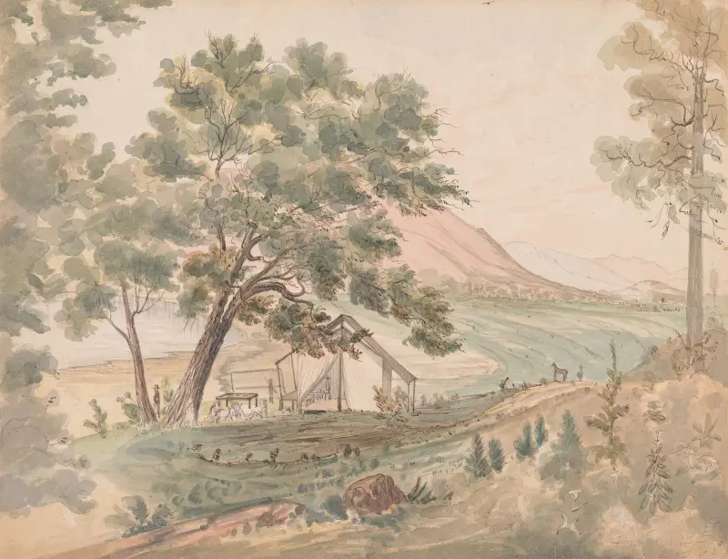 Läger vid Clear Lake, Kalifornien av James Madison Alden