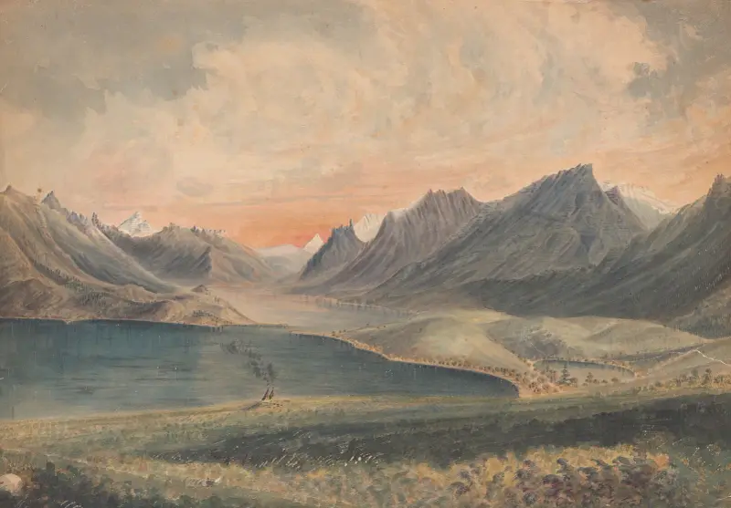 Chief Mountain Lake, Rocky Mountains, Lat. 49 von James Madison Alden