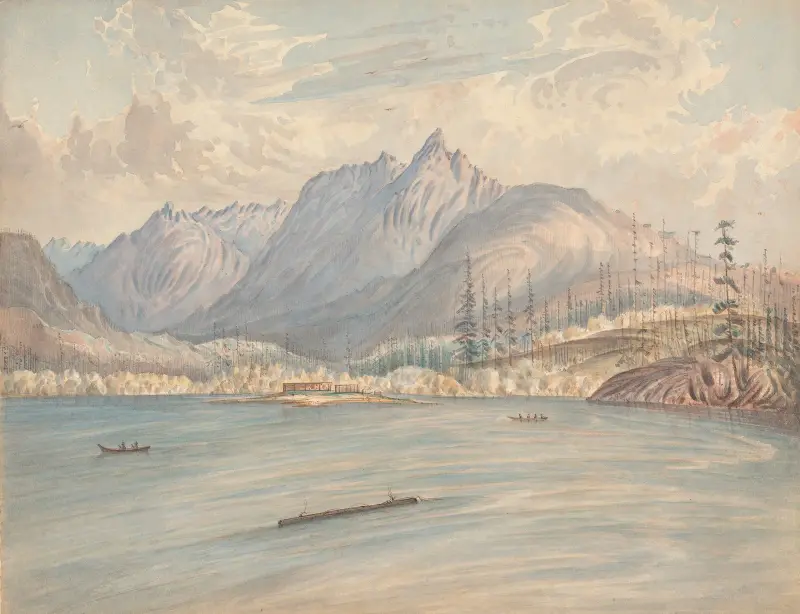 Fraser’s R. 15 miles below Ft. Langley av James Madison Alden