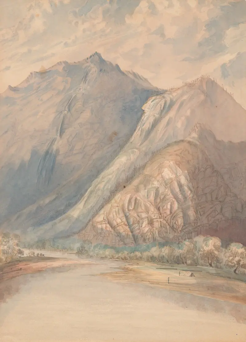 Great Stone Face, Fraserfloden, 9 miles nedanför Hope av James Madison Alden