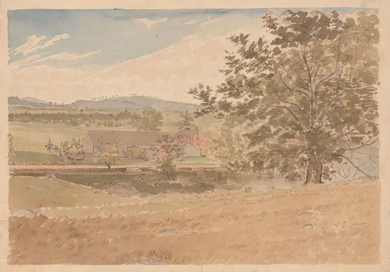Stary dom wiejski, Stow, Massachusetts. 12–14.15, 9 września 1874. Ciepły i przyjemny dzień, kilka chmur, James Madison Alden