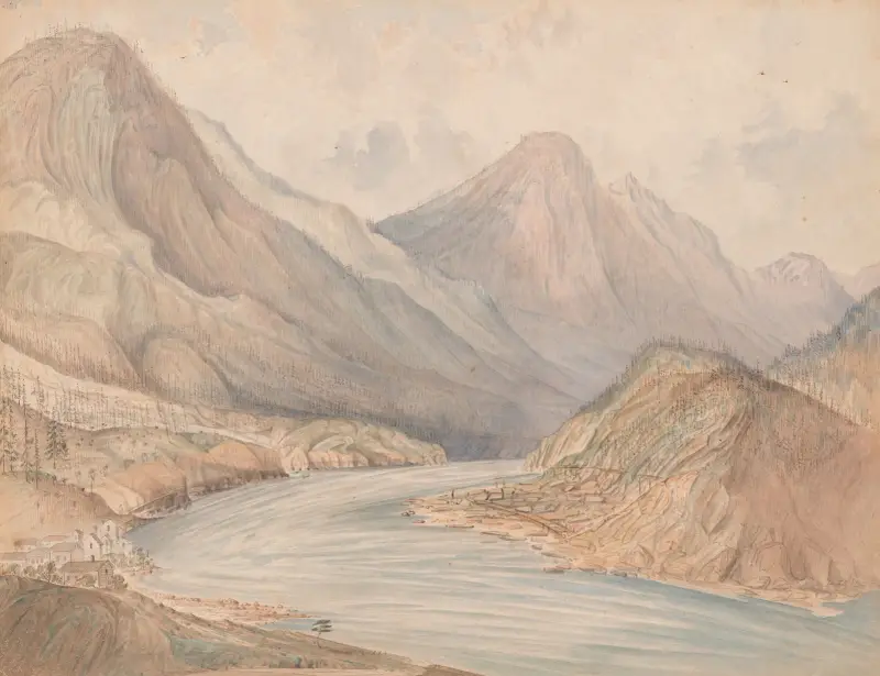 Tuolumne R. Cala. (view at Jacksonville.) av James Madison Alden