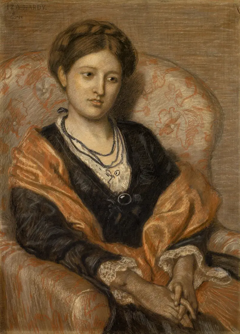 Porträtt av miss Iza Duffus Hardy av Ford Madox Brown