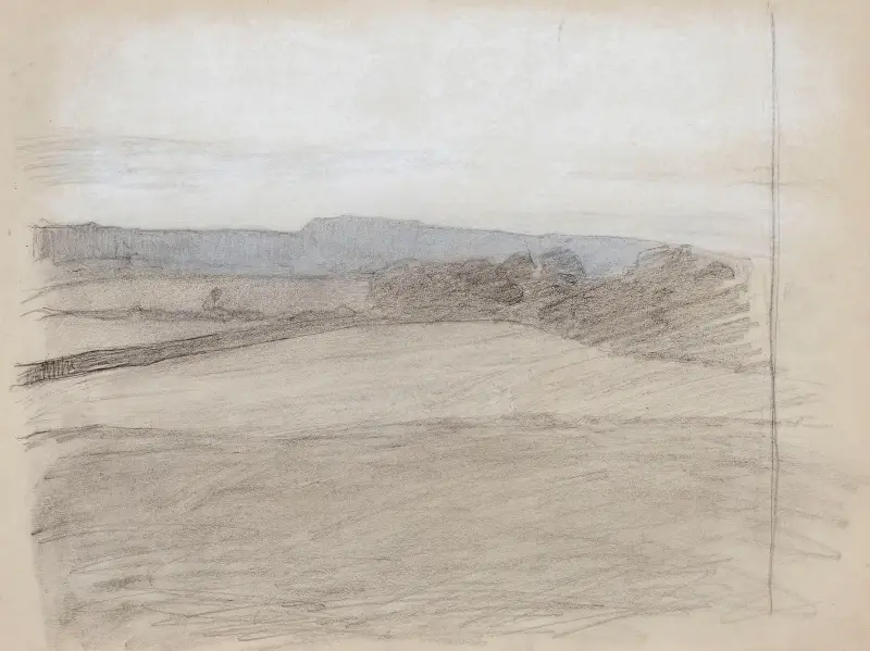 Maisemaluonnos av Magnus Enckell