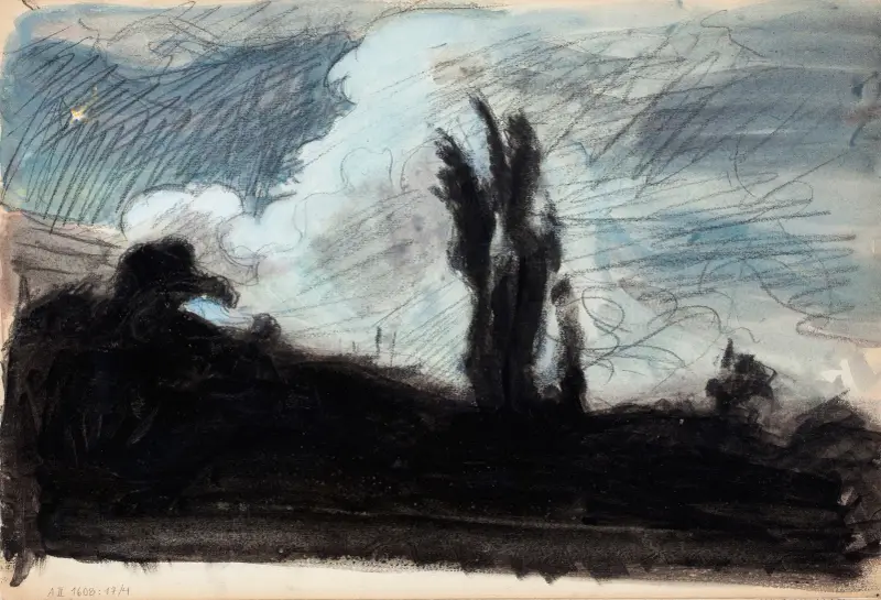 Öinen maisema av Magnus Enckell