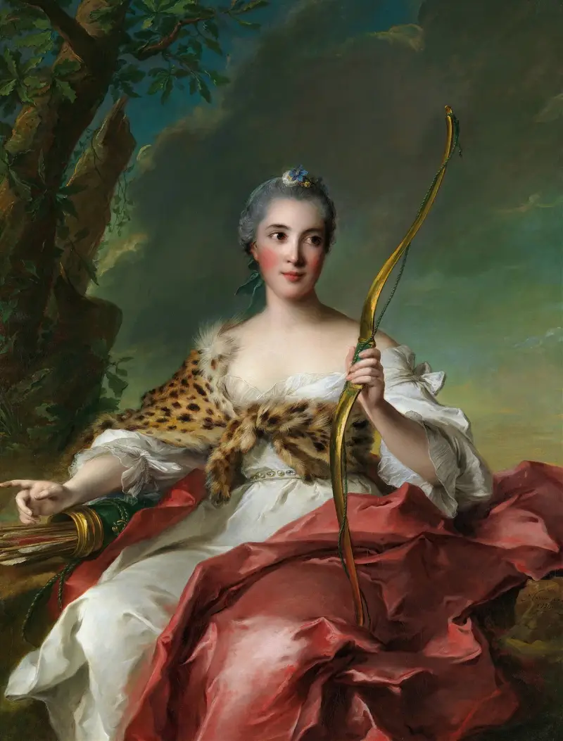 Madame Bergeret de Frouville som Diana av Jean-Marc Nattier