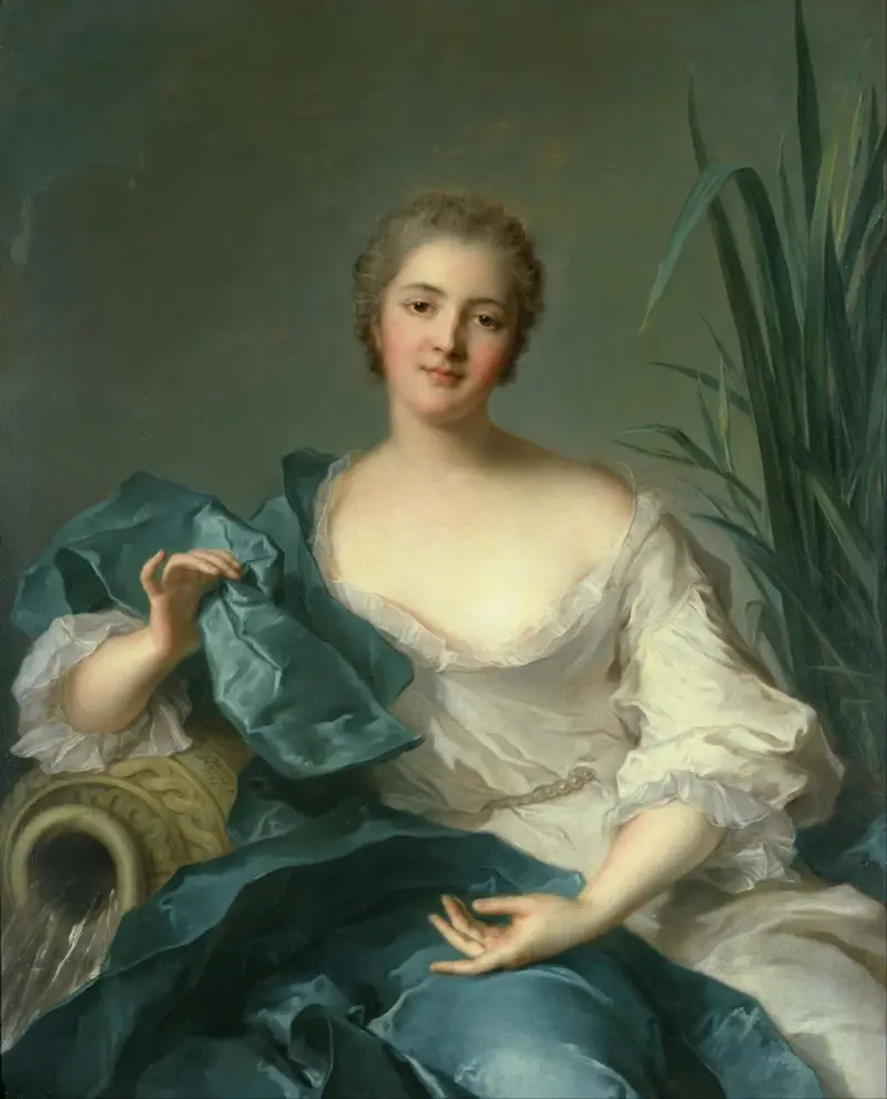 Porträtt av Madame Marie-Henriette Berthelot de Pléneuf av Jean-Marc Nattier