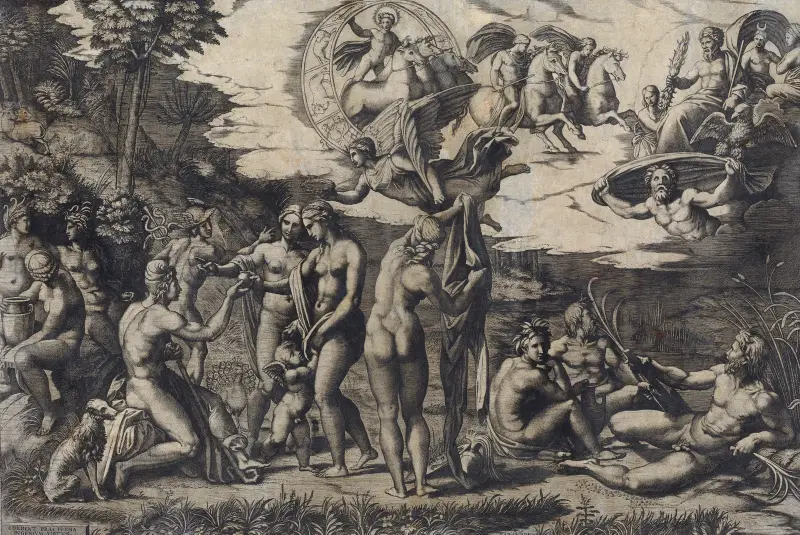 Das Parisurteil von Marcantonio Raimondi