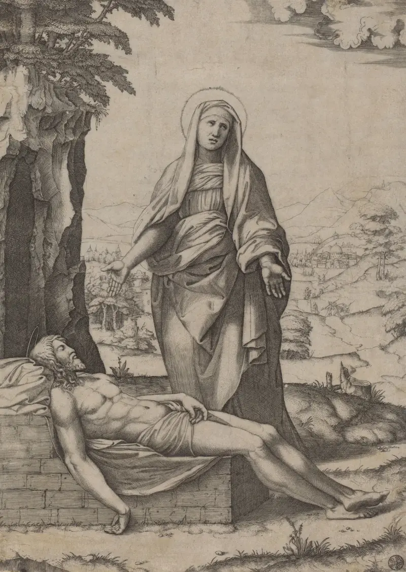 Die Klage der Jungfrau, 1510 – Nr. 2 von Marcantonio Raimondi