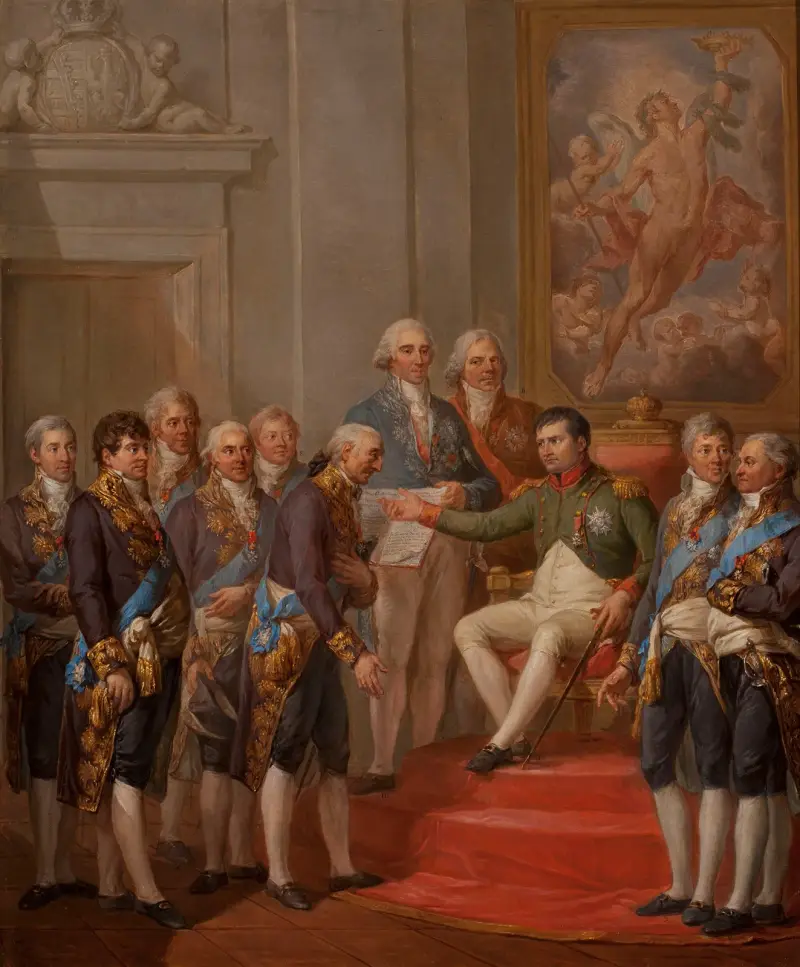 Die Verleihung der Verfassung des Herzogtums Warschau durch Napoleon von Marcello Bacciarelli