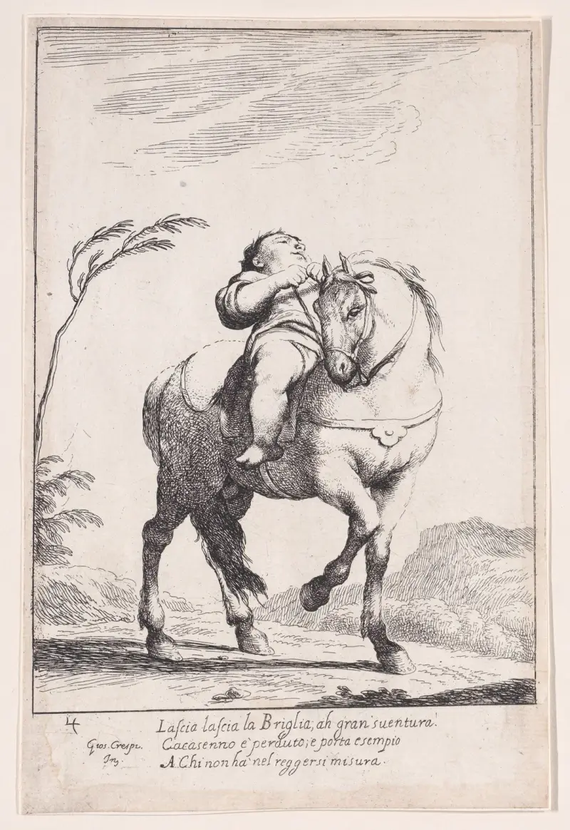 Plansch 18; Cacasenno till häst av Giuseppe Maria Crespi