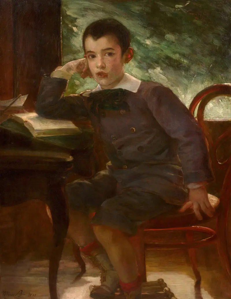 Porträtt av Pierre Bracquemond som barn av Marie Bracquemond