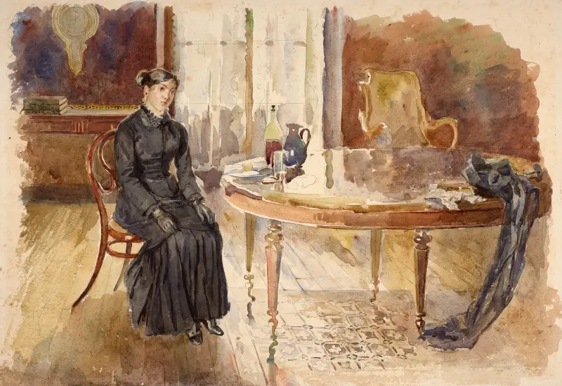 Selbstbildnis, 1872 von Marie Bracquemond