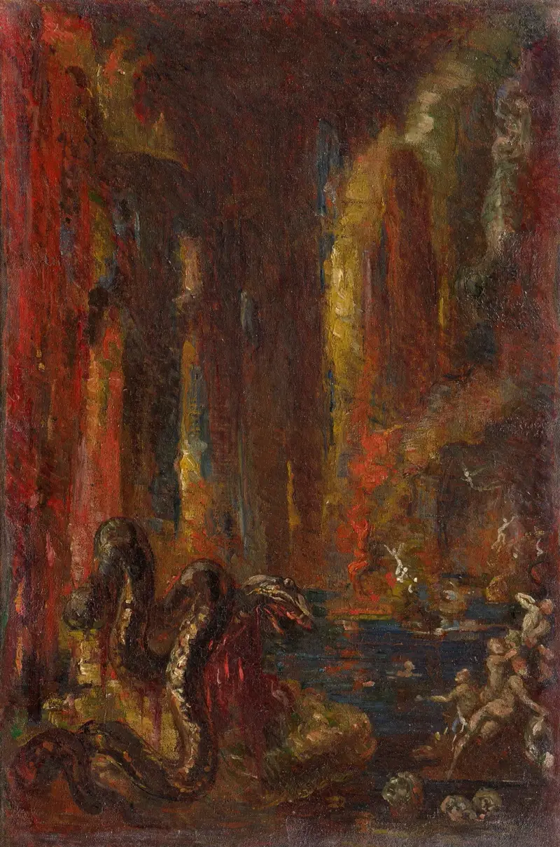 Der Kopf und der Schwanz der Schlange, nach Gustave Moreau von Marie Bracquemond
