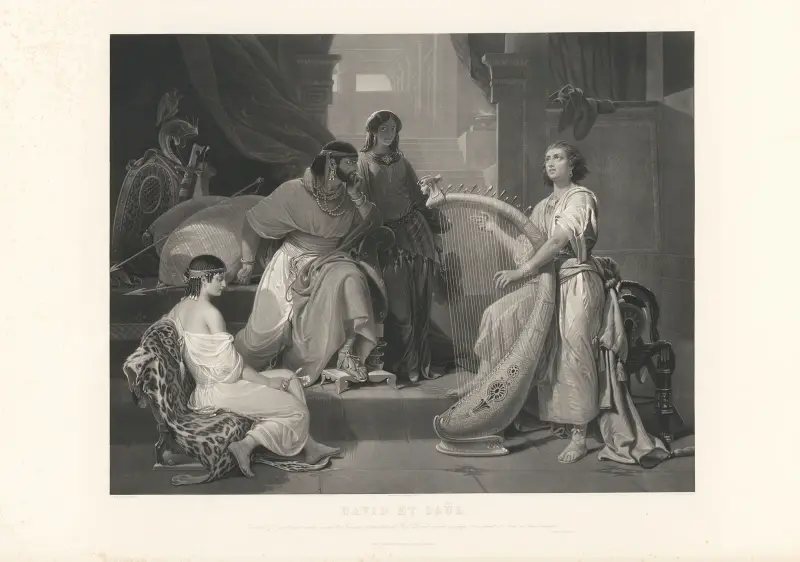 Dawid i Saul (według Frédérica Henriego Schopina), Jean-Pierre-Marie Jazet